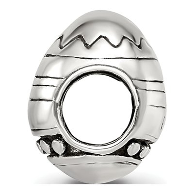 Sterling Silver Easter Egg Bead – view 4