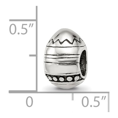 Sterling Silver Easter Egg Bead – view 6