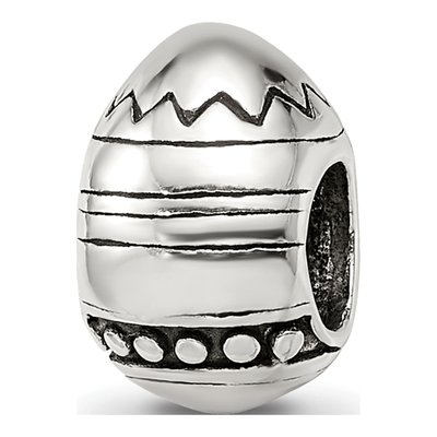 Sterling Silver Easter Egg Bead