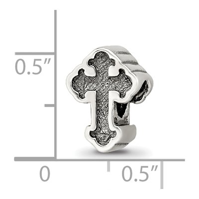 Sterling Silver Budded Cross Bead – view 5