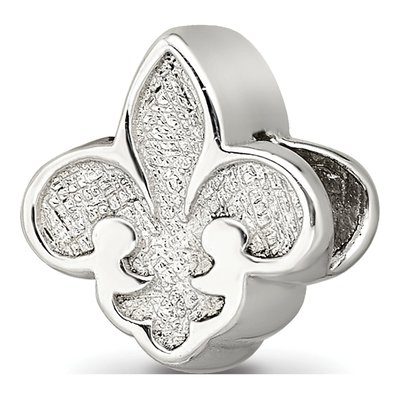 Sterling Silver Fleur de Lis Bead