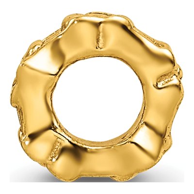 Gold-Plated Sterling Silver Floral Spacer Bead – view 4