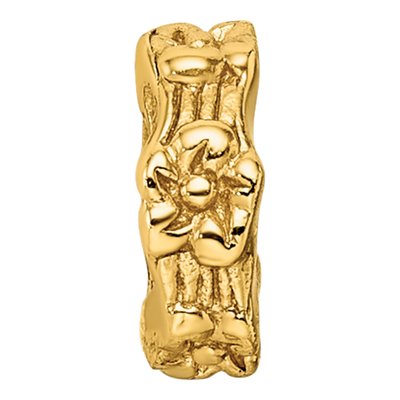 Gold-Plated Sterling Silver Floral Spacer Bead – view 5