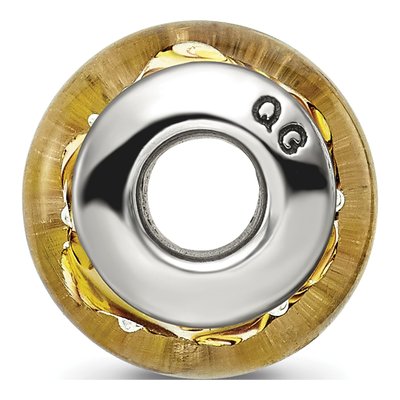 Sterling Silver Swirl Glass Bead – view 4