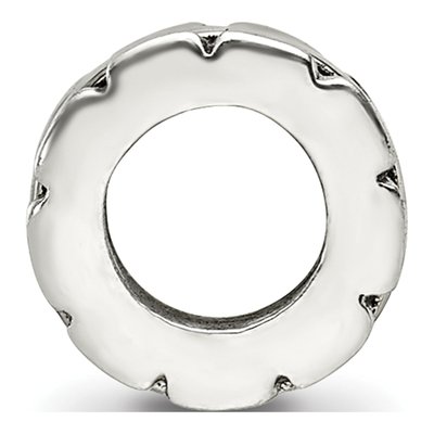 Sterling Silver Grooved Spacer Bead – view 4