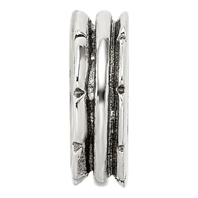 Sterling Silver Grooved Spacer Bead – view 5