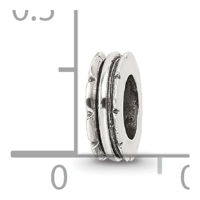 Sterling Silver Grooved Spacer Bead – view 6