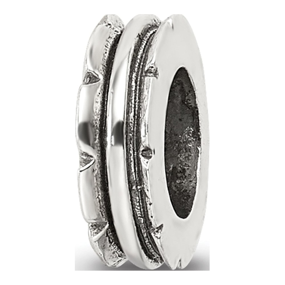 Sterling Silver Grooved Spacer Bead
