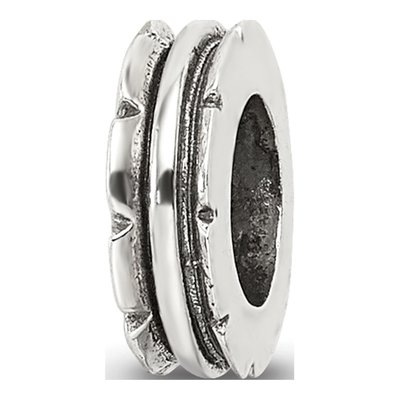 Sterling Silver Grooved Spacer Bead
