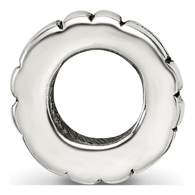 Sterling Silver Notched Spacer Bead – view 4