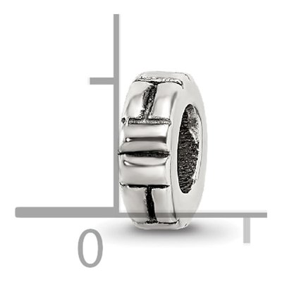 Sterling Silver Notched Spacer Bead – view 7