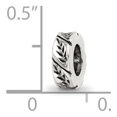 Sterling Silver Leaf Spacer Bead – view 6