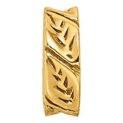 Gold-Plated Sterling Silver Leaf Spacer Bead – view 5