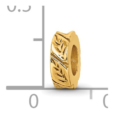 Gold-Plated Sterling Silver Leaf Spacer Bead – view 6