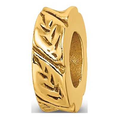 Gold-Plated Sterling Silver Leaf Spacer Bead