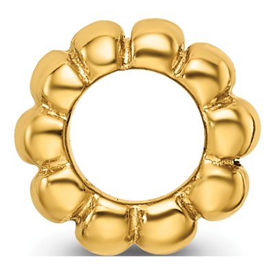 Gold-Plated Sterling Silver Scalloped Spacer Bead – view 4