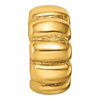Gold-Plated Sterling Silver Scalloped Spacer Bead – view 5