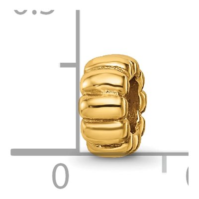 Gold-Plated Sterling Silver Scalloped Spacer Bead – view 6