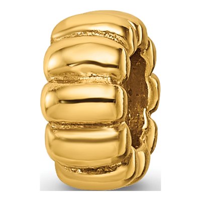 Gold-Plated Sterling Silver Scalloped Spacer Bead