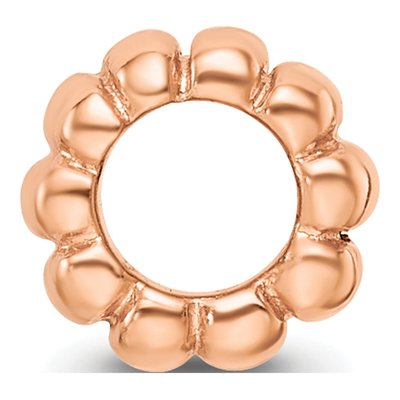 Rose Gold-Plated Sterling Silver Scalloped Bead – view 3