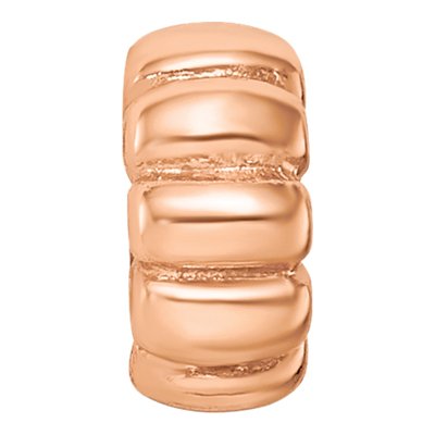 Rose Gold-Plated Sterling Silver Scalloped Bead – view 4