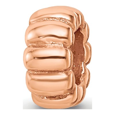 Rose Gold-Plated Sterling Silver Scalloped Bead