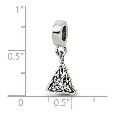 Sterling Silver Celtic Trinity Dangle Bead – view 5