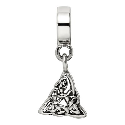 Sterling Silver Celtic Trinity Dangle Bead – view 6