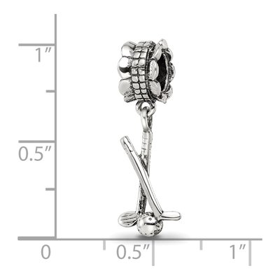 Sterling Silver Golf Clubs Ball Dangle Bead – view 5