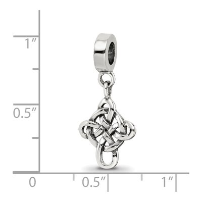 Sterling Silver Celtic Weave Cross Dangle Bead – view 5