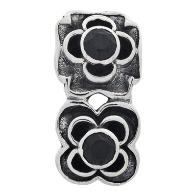 Sterling Silver CZ Connector Bead – view 4