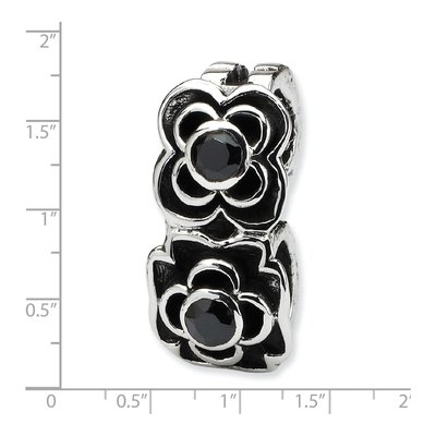 Sterling Silver CZ Connector Bead – view 8