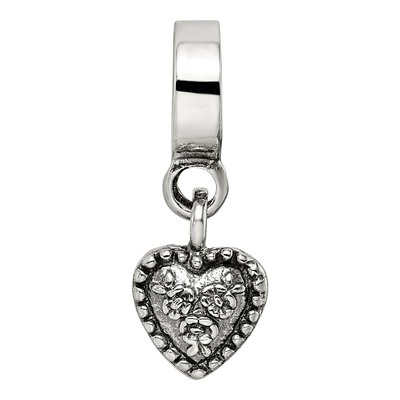 Sterling Silver Heart Dangle Bead – view 5