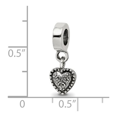 Sterling Silver Heart Dangle Bead – view 6