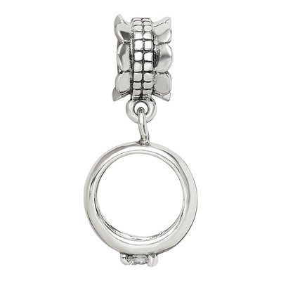 Sterling Silver CZ Engagement Dangle Bead – view 5