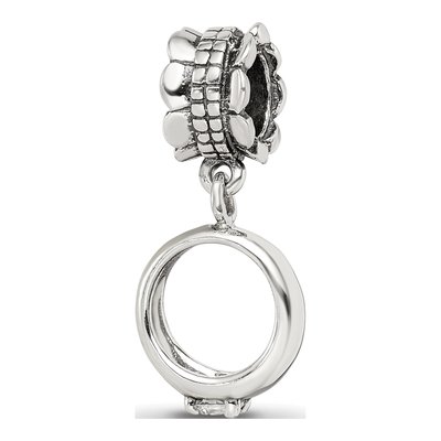 Sterling Silver CZ Engagement Dangle Bead