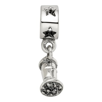 Sterling Silver Hair Dryer Dangle Bead – view 5