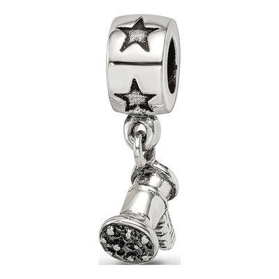 Sterling Silver Hair Dryer Dangle Bead
