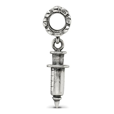 Sterling Silver Syringe Dangle Bead – view 4