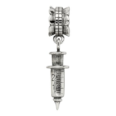 Sterling Silver Syringe Dangle Bead – view 6