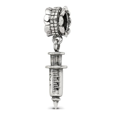 Sterling Silver Syringe Dangle Bead