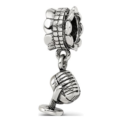 Sterling Silver Microphone Dangle Bead