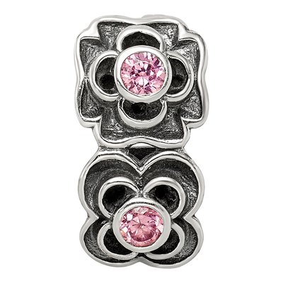 Sterling Silver CZ Connector Bead – view 6