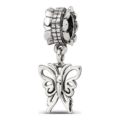Sterling Silver Butterfly Dangle Bead