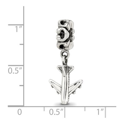 Sterling Silver Airplane Dangle Bead – view 6