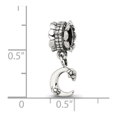 Sterling Silver Letter C Dangle Bead – view 5