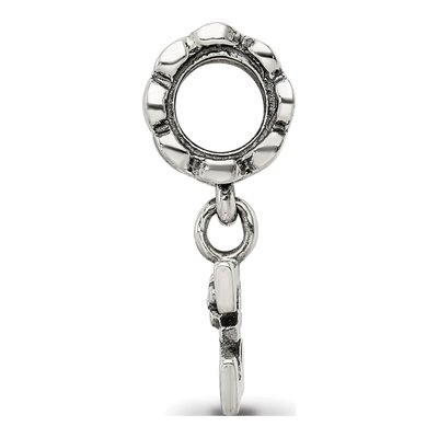 Sterling Silver Letter E Dangle Bead – view 4