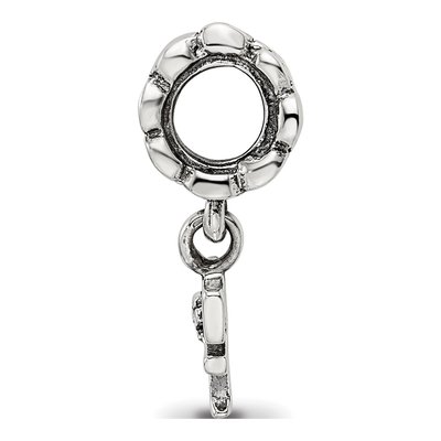 Sterling Silver Letter F Dangle Bead – view 4