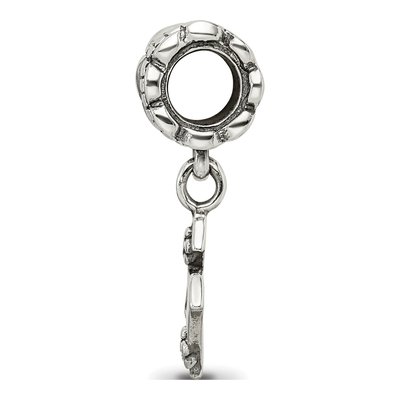Sterling Silver Letter H Dangle Bead – view 4