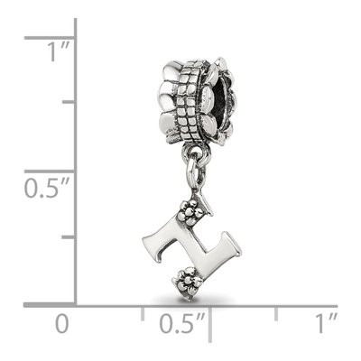 Sterling Silver Letter H Dangle Bead – view 5